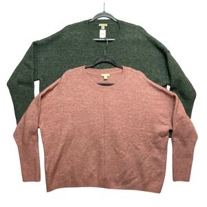 Lot Of 2 Legendary Outfitters Sweater XXL Green Marled Oversized Knit Pullover